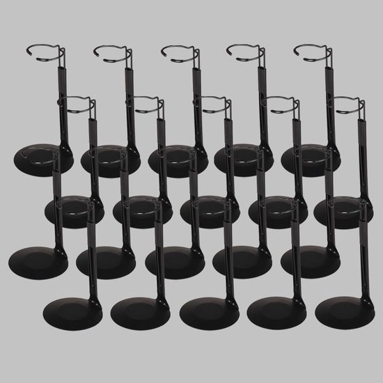 12 Delen Popstand, Actiefiguurstand met Verstelbare Taille Draad voor 20-35 cm Poppen, Geschikt voor 8-12 Inch Poppen, Ideaal voor 1/6 Popaccessoires en Verzamelobjecten