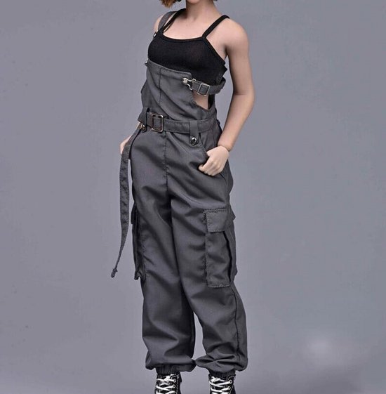 1:6 Schaal Vrouwelijke Actiefiguur Kleding Set Overalls en Vest van Merkloos