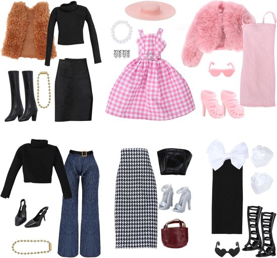19-delige Poppenkledingset met Accessoires voor Poppen tot 30 cm