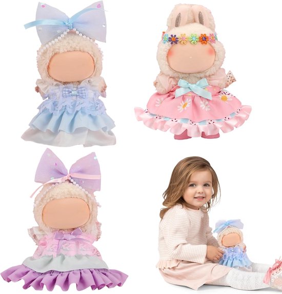 3 Delige Set Kleding voor 17 cm Pop, Modieuze Accessoires van Merkloos