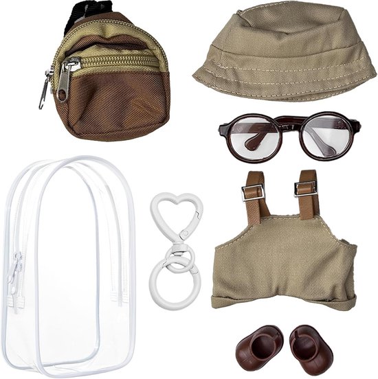 6 Delige Poppenkleding Set 17 cm met Accessoires voor Poppen