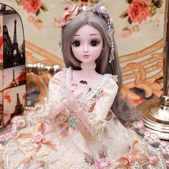 60 cm/Grote Collector's Edition Prinses ModePop/Meisje Simulatie Set Eiffel van Eiffel
