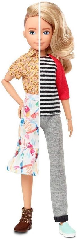 Aanpasbare Pop Set met Kleding en Accessoires | Inclusief Pruik en Schoenen | Speelgoed vanaf 6 Jaar van Merkloos