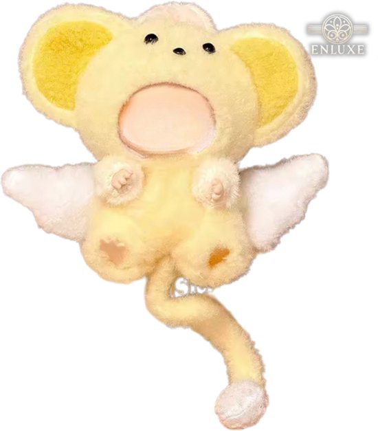Aapjes Onesie Kleding – Met Lange Staart – Cute & Speelse Outfit Accessoire Geschikt voor Labubu (Pop Niet Inbegrepen) van Merkloos