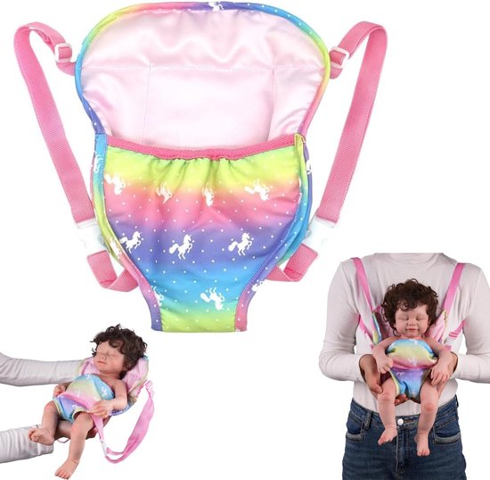 Allecto Plus - Rugzak Accessoires voor Poppen 35-45 cm Roze - Babydraagzak van Allecto Plus