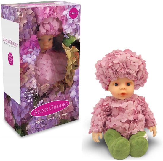 Anne Geddes pop | Baby Hortensia / Hydrangiss | 23cm van Anne Geddes