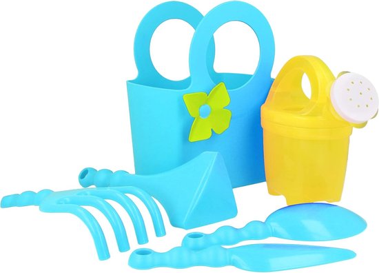 Avontuurlijke Tuinset Voor Kinderen: 6-Delige Gereedschapset Met Gieter En Draagtas In Blauw En Geel! van Avon