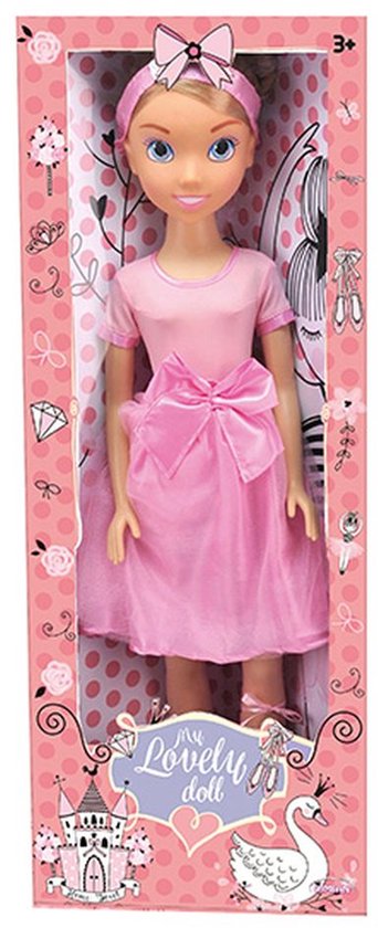 Ballerina modepop - 80 cm. van Merkloos