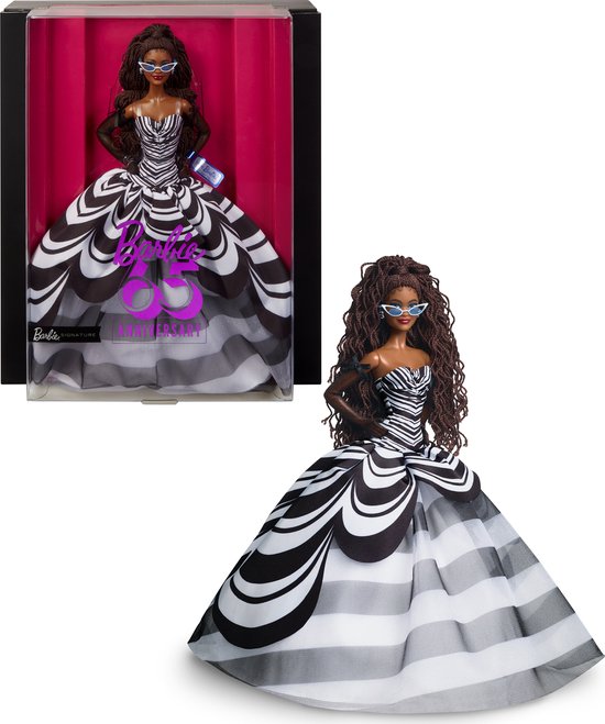 Barbie 65 jaar - Blauwe Saffieren Verjaardag Modepop van Barbie