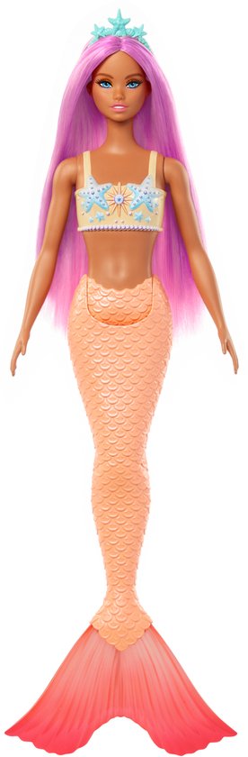 Barbie A Touch of Magic - Oranje zeemeermin staart - Barbiepop