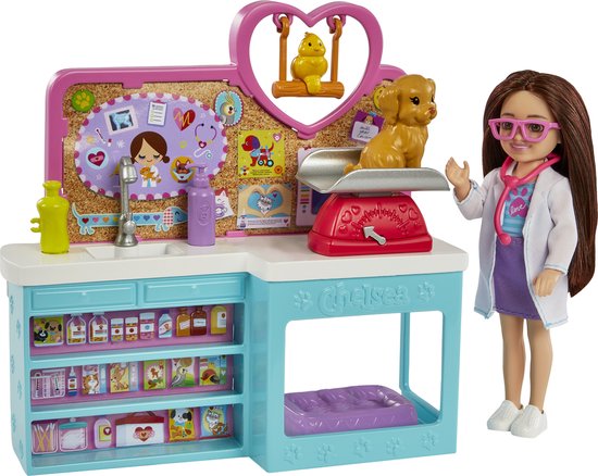 Barbie Chelsea Dierenarts - Speelfigurenset van Barbie