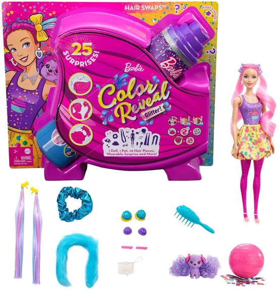 Barbie Color Reveal Cupcake Hair Change - Verrassingspop met 25 Accessoires
