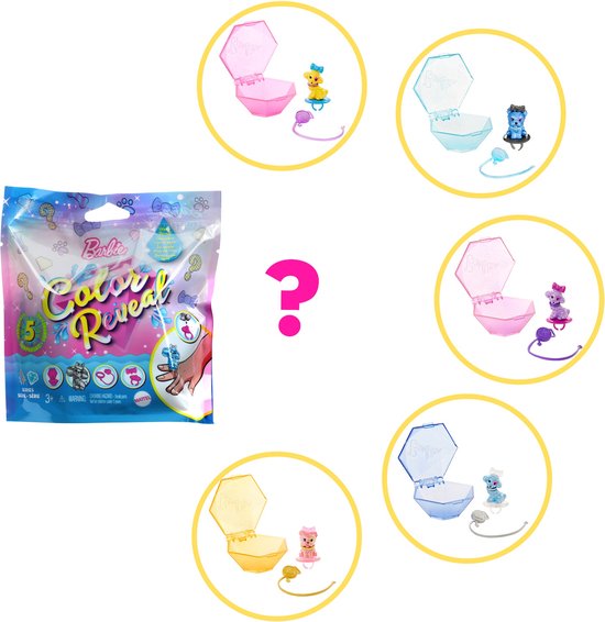 Barbie Color Reveal Pets Wave 1 Shimmer Serie van Barbie