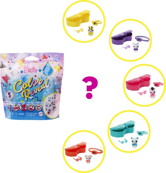 Barbie Color Reveal Pets Wave 2 Color Block Serie van Barbie