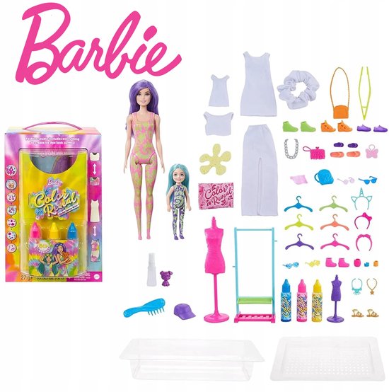 Barbie Color Reveal Tie-Dye Fashion Maker Set met 50 Verrassingen