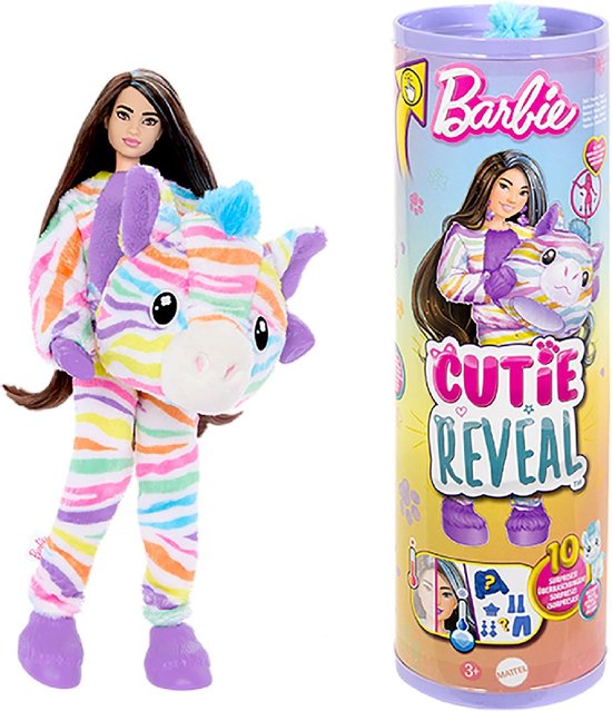 Barbie Cutie Reveal Color Dream - Barbiepop - Zebra van Merkloos