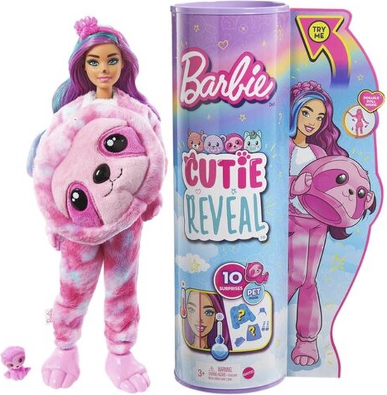​Barbie Cutie Reveal Luiaard - Pop