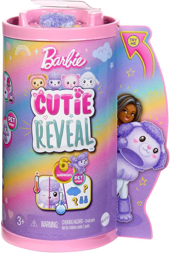 Barbie Cutie Reveal - Paarse Lama - Minipop - Barbiepop van Barbie