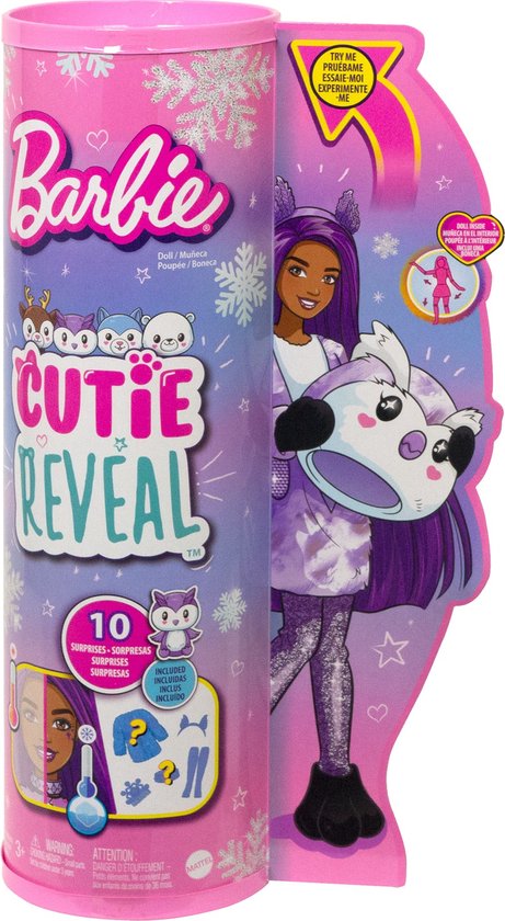 Barbie Cutie Reveal Winter Sparkle Uil - Barbiepop van Barbie