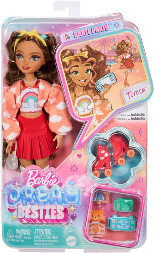 Barbie Dream Besties Skater Teresa-pop van Barbie
