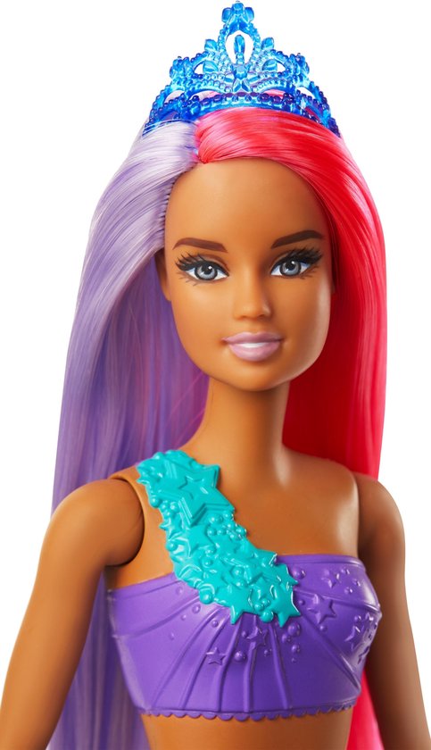 Barbie Dreamtopia Zeemeermin Roze en Paarse haren van Barbie