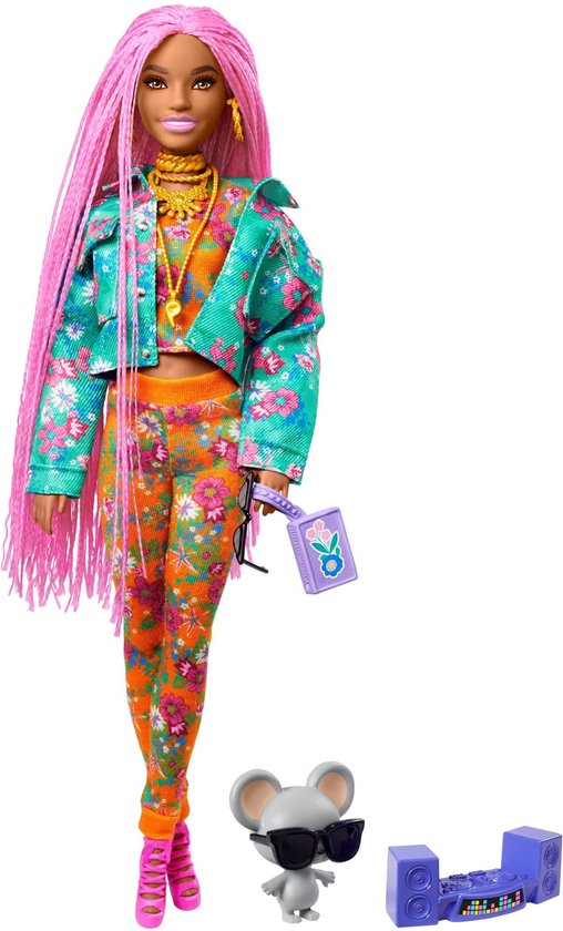 Barbie Extra Doll Roze - Modepop van Merkloos