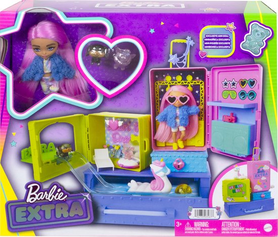 Barbie Extra Huisdieren en Mini's Speelset - Speelfigurenset van Barbie