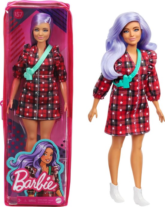 Barbie Fashionista pop Plaid Jurkje van Merkloos