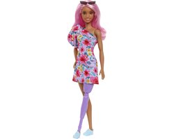 Barbie Fashionistas - Gebloemde jurk met prothese - Barbiepop van Merkloos