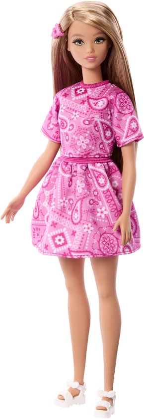 Barbie Fashionistas Style - Barbie Pop met roze paisley rok en blond haar van Merkloos