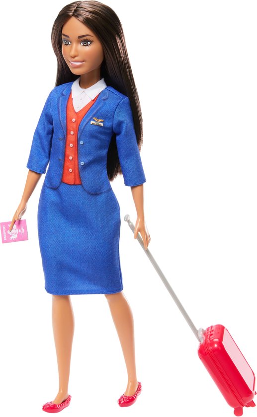 Barbie Flight Attendant Pop Blauw van Barbie