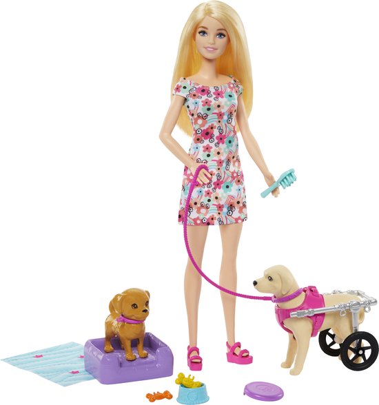 Barbie Hondenduo - Met puppy en grote hond - Barbiepop van Barbie