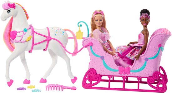 Barbie In The Nutcracker Snoepjesland - Paard met Slee - Poppen niet inbegrepen