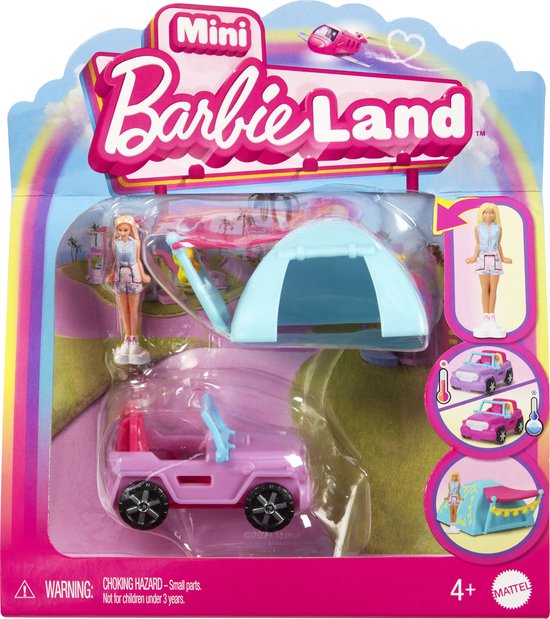 Barbie Mini BarbieLand Pop en Voertuig van Barbie