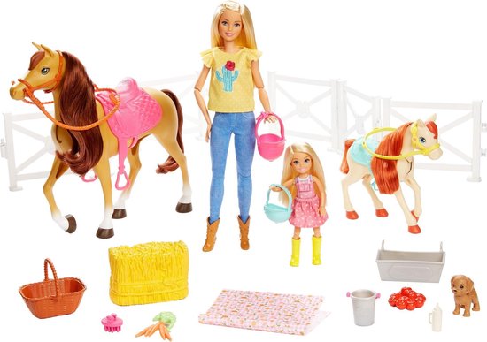 Barbie Paard & Pony van Merkloos