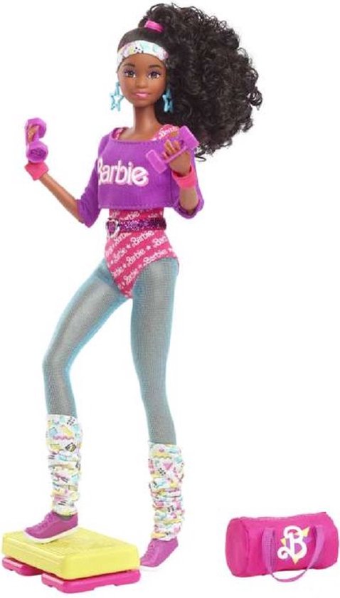 Barbie Rewind Workin' Out-pop uit de jaren 80 (11,5 inch brunette) met mode en accessoires van Mattel