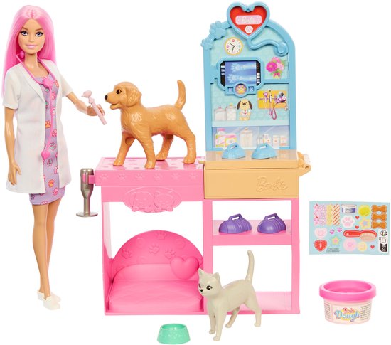Barbie - Snelgips Dierenkliniek Pop van Barbie