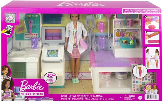 Barbie Snelgipskliniek Speelset, met Barbie dokterspop van Mattel