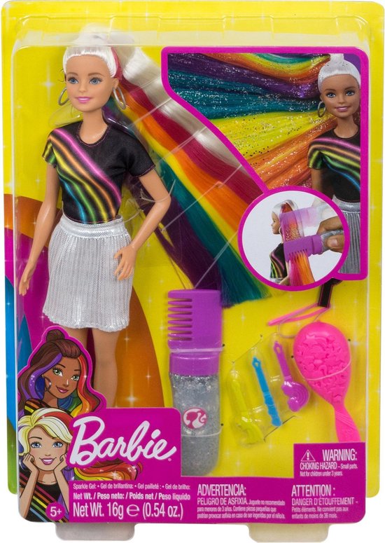 Barbie Sprankelende Regenboog van Merkloos