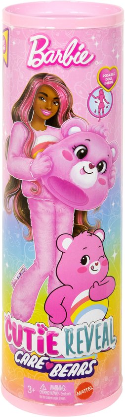 Barbie Troetelbeertjes Cutie Reveal Pop Assortiment, Modepop, Vrouw, 3 jaar, Jongen/meisje, 303 mm, 280 g van Barbie