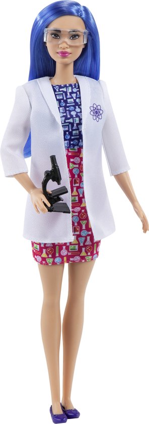 Barbie You Can Be Anything - Droombaan Barbiepop - Wetenschapper met jas van Barbie