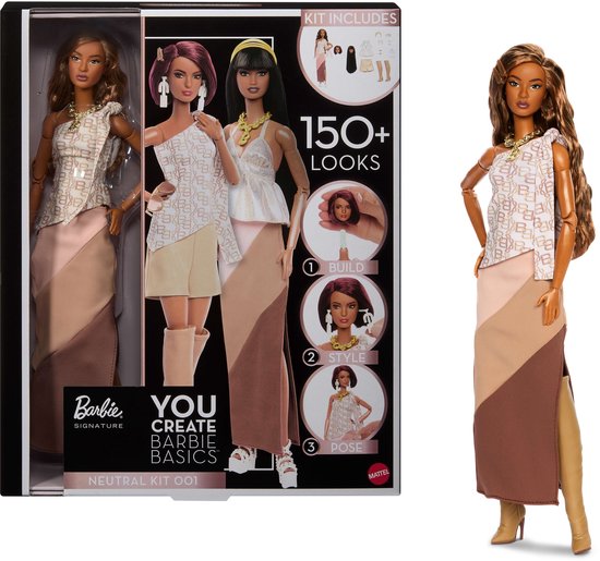 BARBIE YOU CREATE BARBIE BASICS Neutrale Set van Barbie