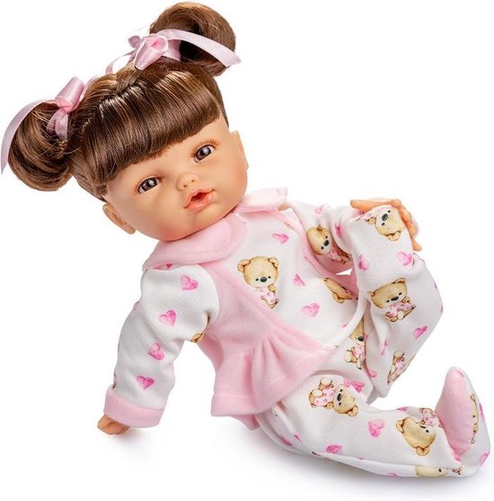 Berjuan Babypop 32 Cm Meisjes Textiel/vinyl Roze/wit van Berjuan