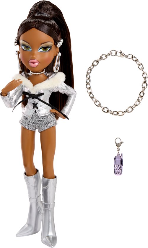 Bratz Charmz-modepop Sasha met bedelarmband om te verzamelen van Merkloos