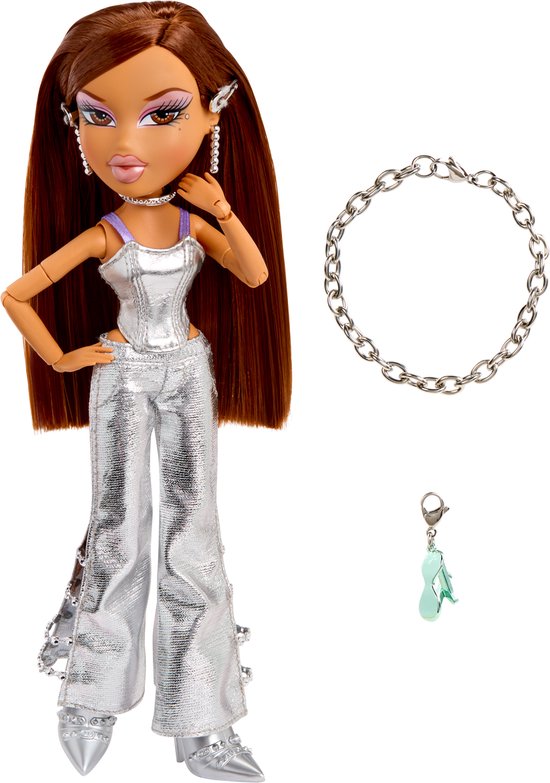 Bratz Charmz-modepop Yasmin met bedelarmband om te verzamelen van Merkloos