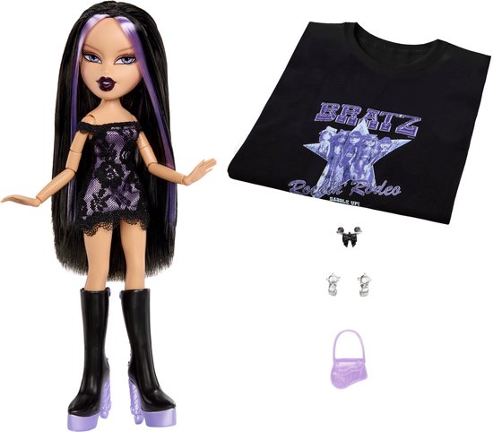 Bratz Stylin’ Birthdayz-modepop Jade met aanpasbaar T-shirt voor jou en accessoires