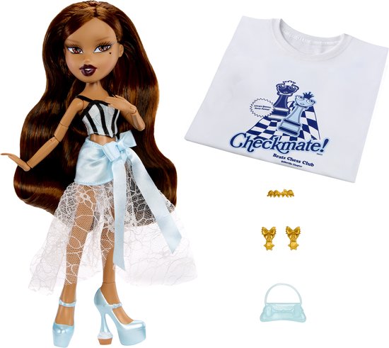 Bratz Stylin’ Birthdayz-modepop Yasmin met aanpasbaar T-shirt voor jou en accessoires