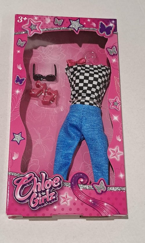 Chloe Girlz Poppenkleding Broekpak met Spijkerbroek van Chloe Girlz