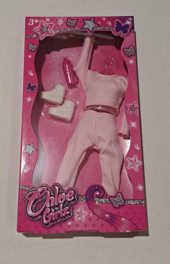 Chloe Girlz Poppenkleding Licht Roze Fitnesspak van Merkloos