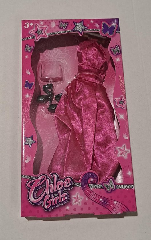 Chloe Girlz Poppenkleding Roze Avondjurk van Chloe Girlz